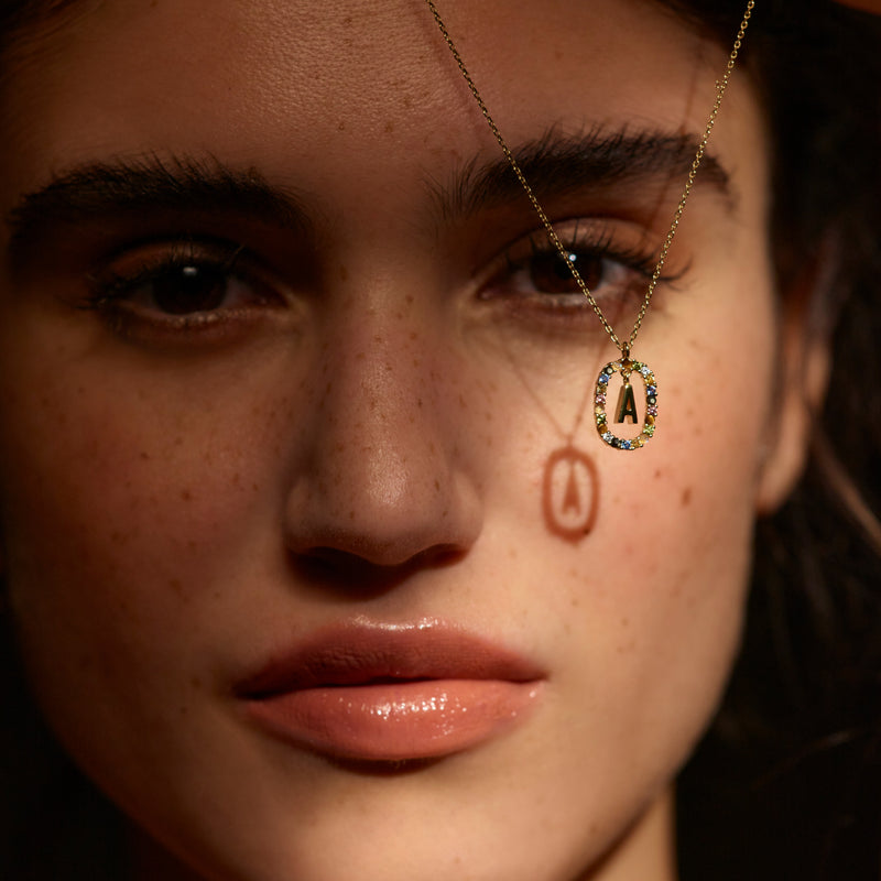 P D Paola 925 Sterling Silberen Goldfarbene Buchstabe V Kette CO01-281-U-zoom-