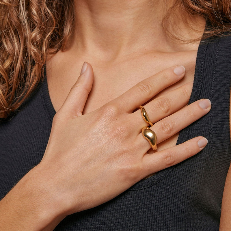 ENAMEL Copenhagen damen Ring 750 Vergoldung R74G-52-zoom-