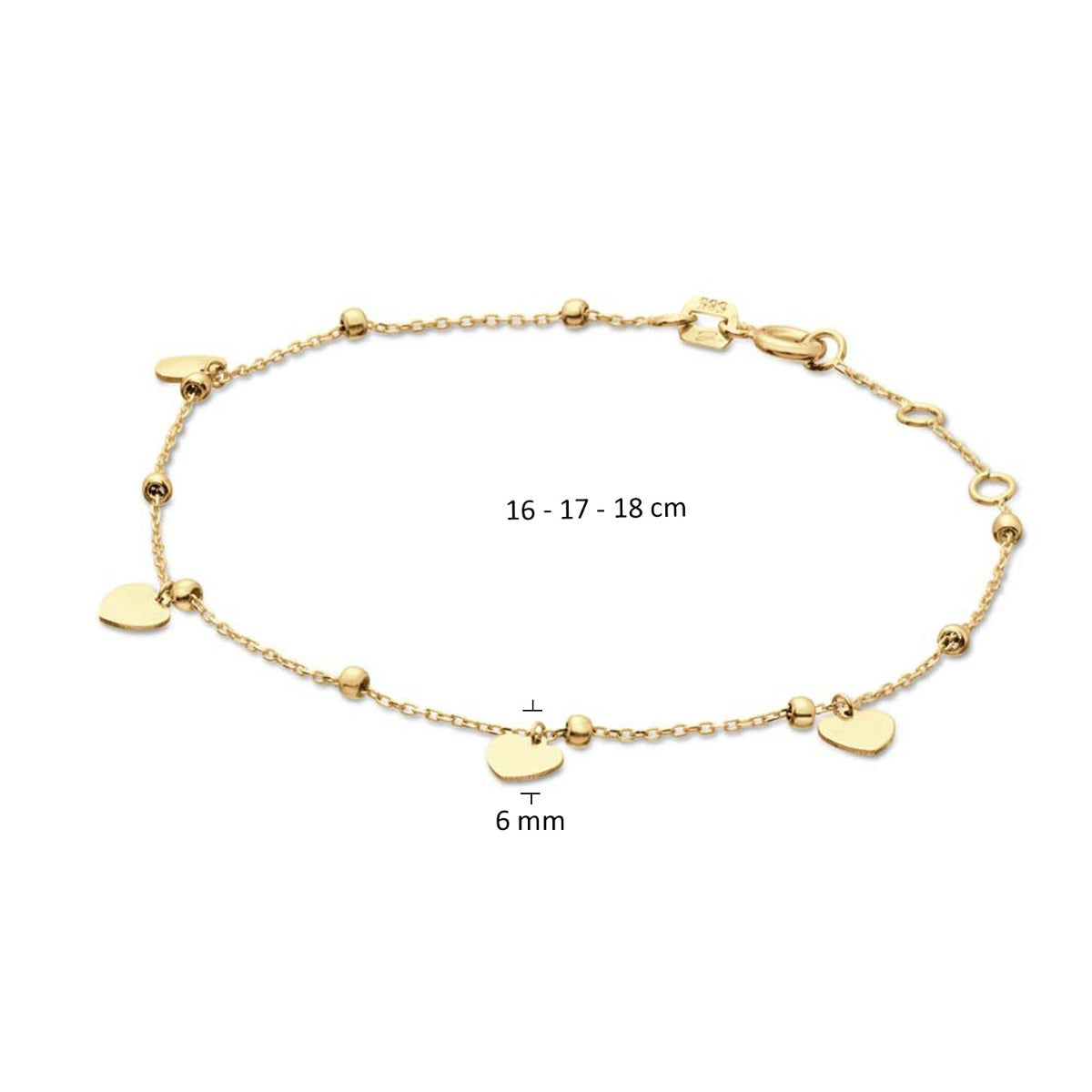 Jackie Gold Cuore 14 Karat Gold Bracelet JKB24.471