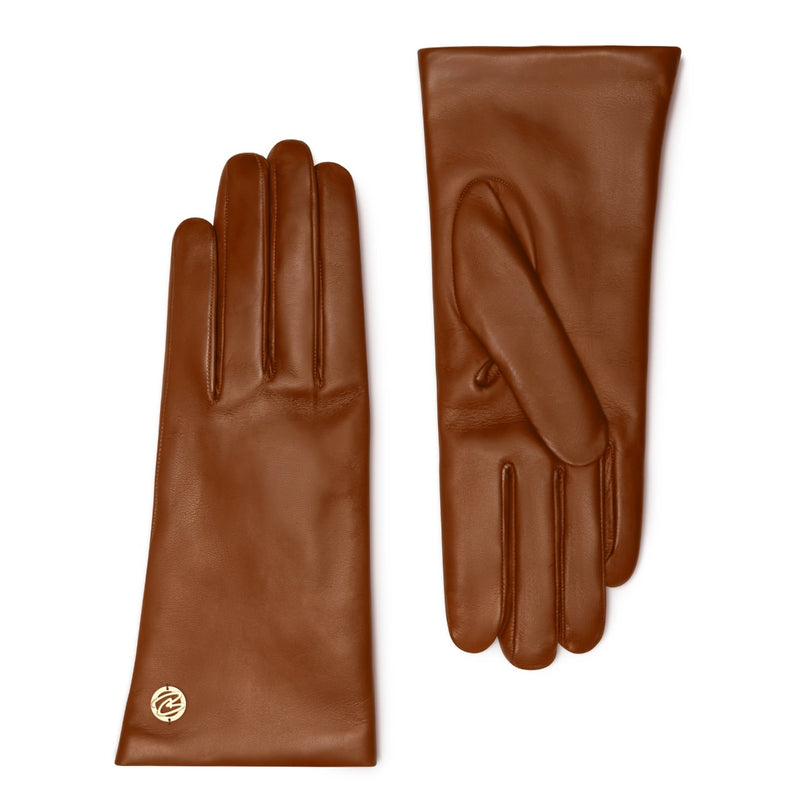 Isabel Bernard Honoré Eleanor Cognac Ziegenfell Leder Handschuhe IB67000-336-7-zoom-