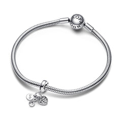 Pandora Moments 925 Sterling Silver Infinity, Disc And Heart Charm 792201C01