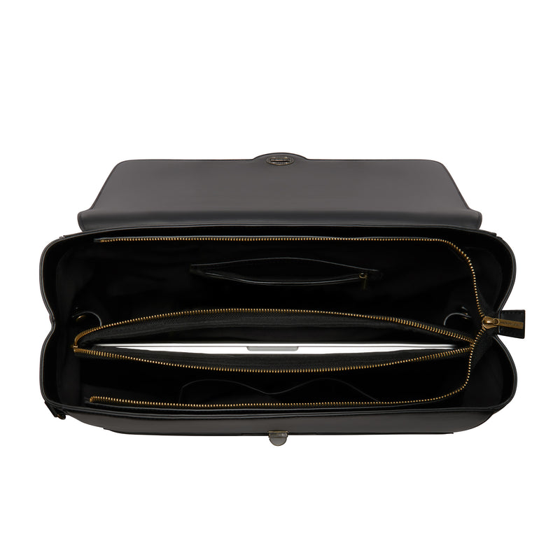 Violet Hamden Essential Bag Schwarze Handtasche mit 16.4-Zoll-Laptopfach VH21005-zoom-