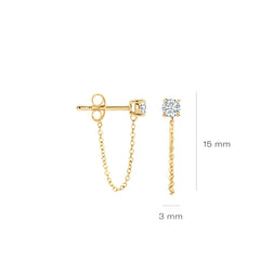 Blush 14 karat gold Ear Stud 7345YZI