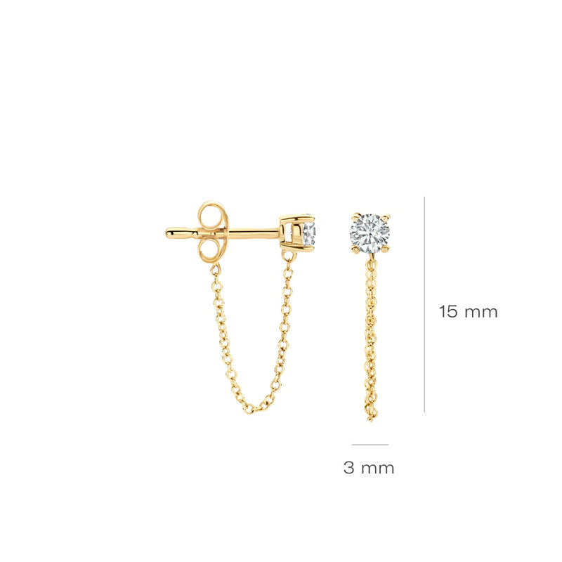 Blush 14 Karat Golden Ear Studs 7345YZI-zoom-