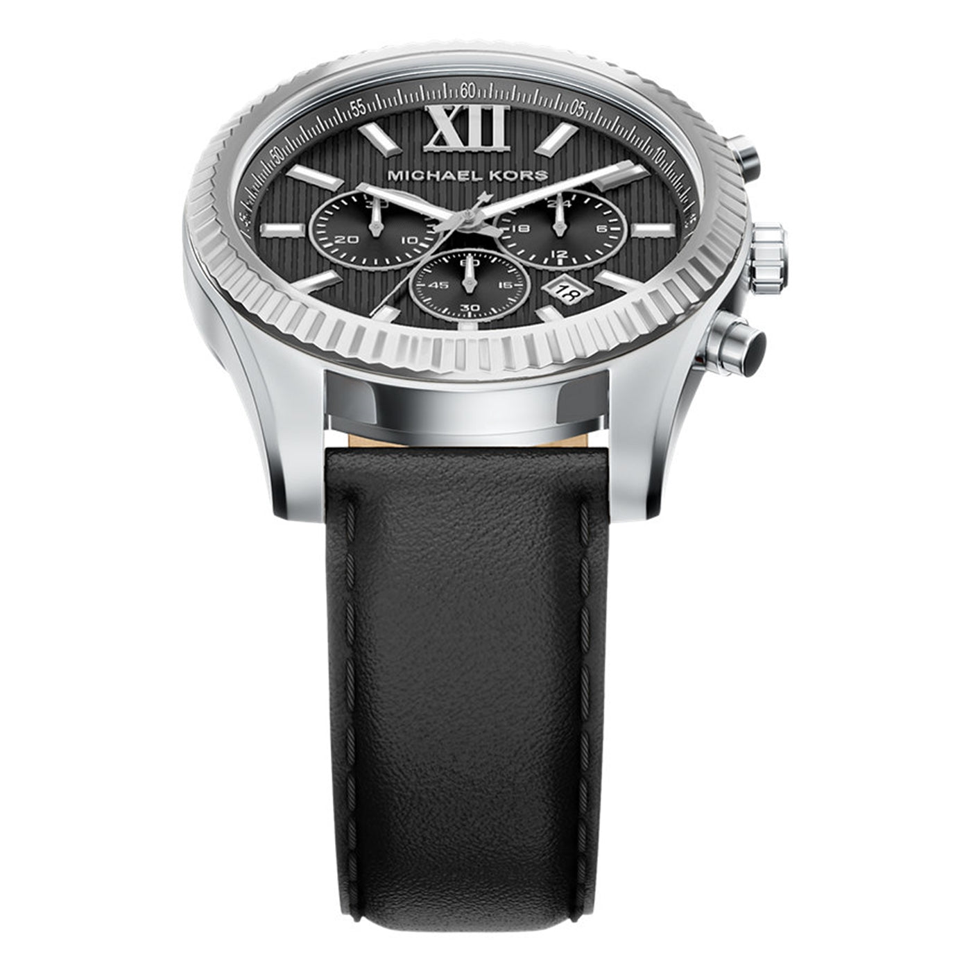 Michael Kors Lexington Round Black Dial Watch MK9256