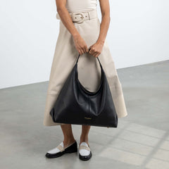 Isabel Bernard Honoré Grace black calfskin leather shoulder bag IB25093-001