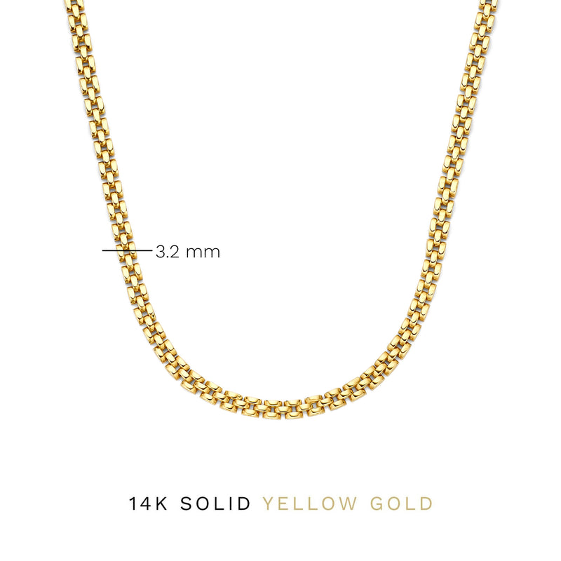 Isabel Bernard Aidee Rosine 14 Karat | Gold Kette Halskette IB340164-zoom-