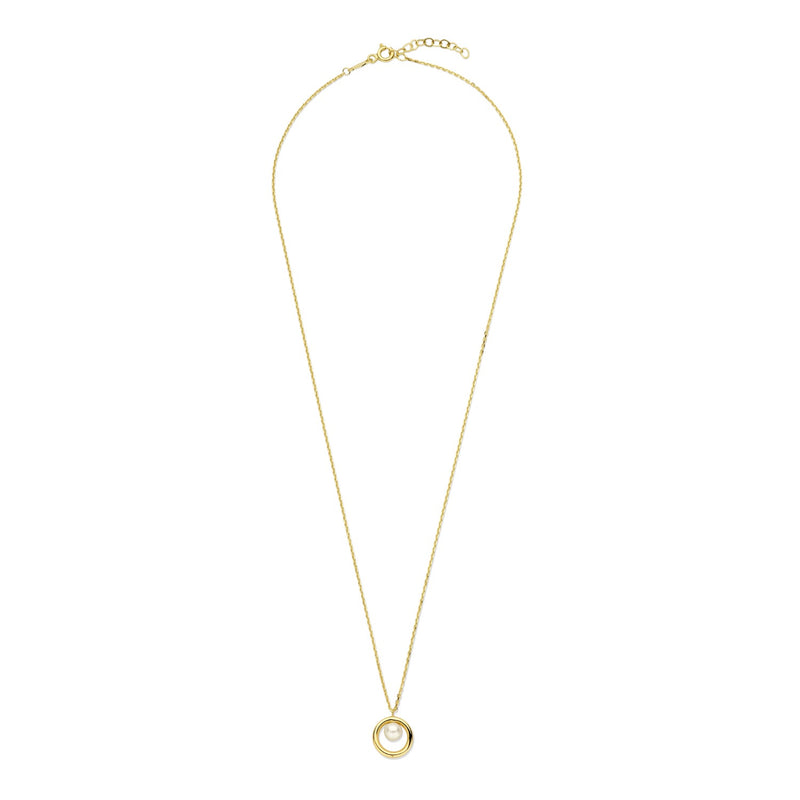 Beloro Jewels Regalo d'Amore 9 Karat Gold Halskette und Armband Geschenkset mit Perle BO90018-zoom-