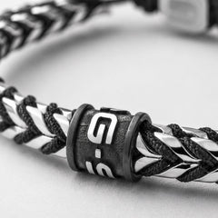 G-STAR DualShield Silver and Black Bracelet GSJ.108.01