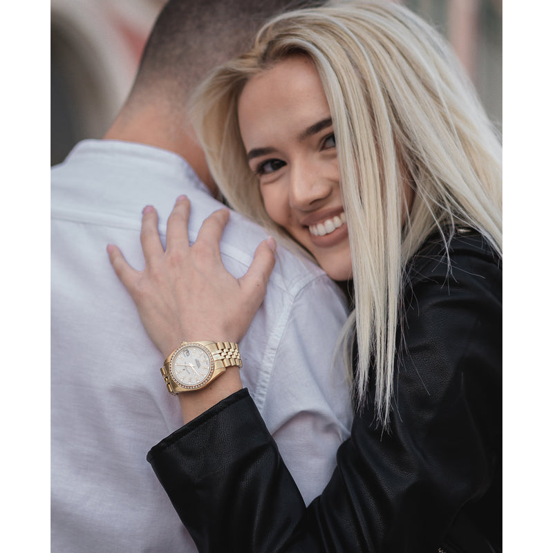 Jacques du Manoir Inspiration damen Uhr Gold NRO.11-zoom-