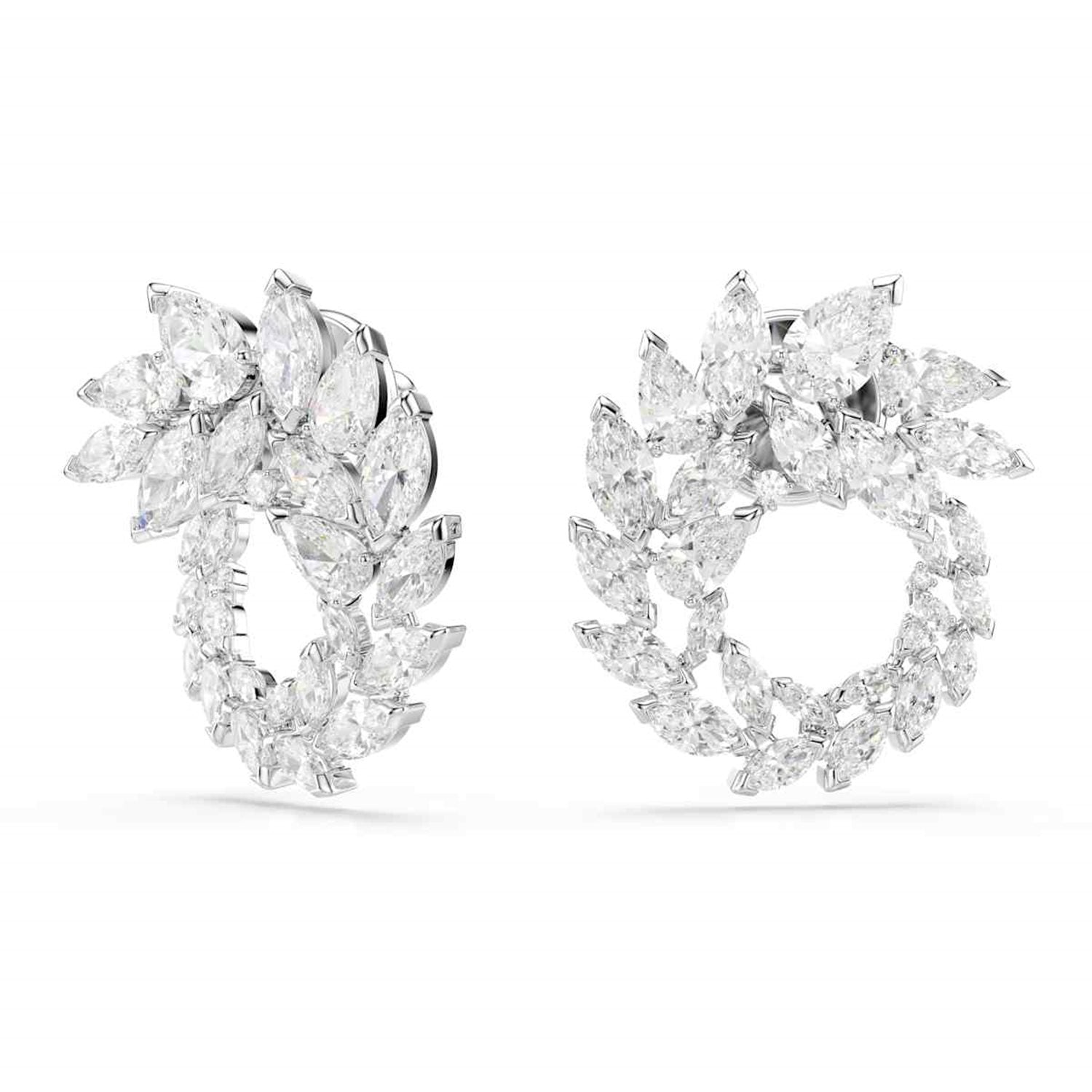 Swarovski Mesmera Glam Silver-Tone Hoop Earrings 5748008
