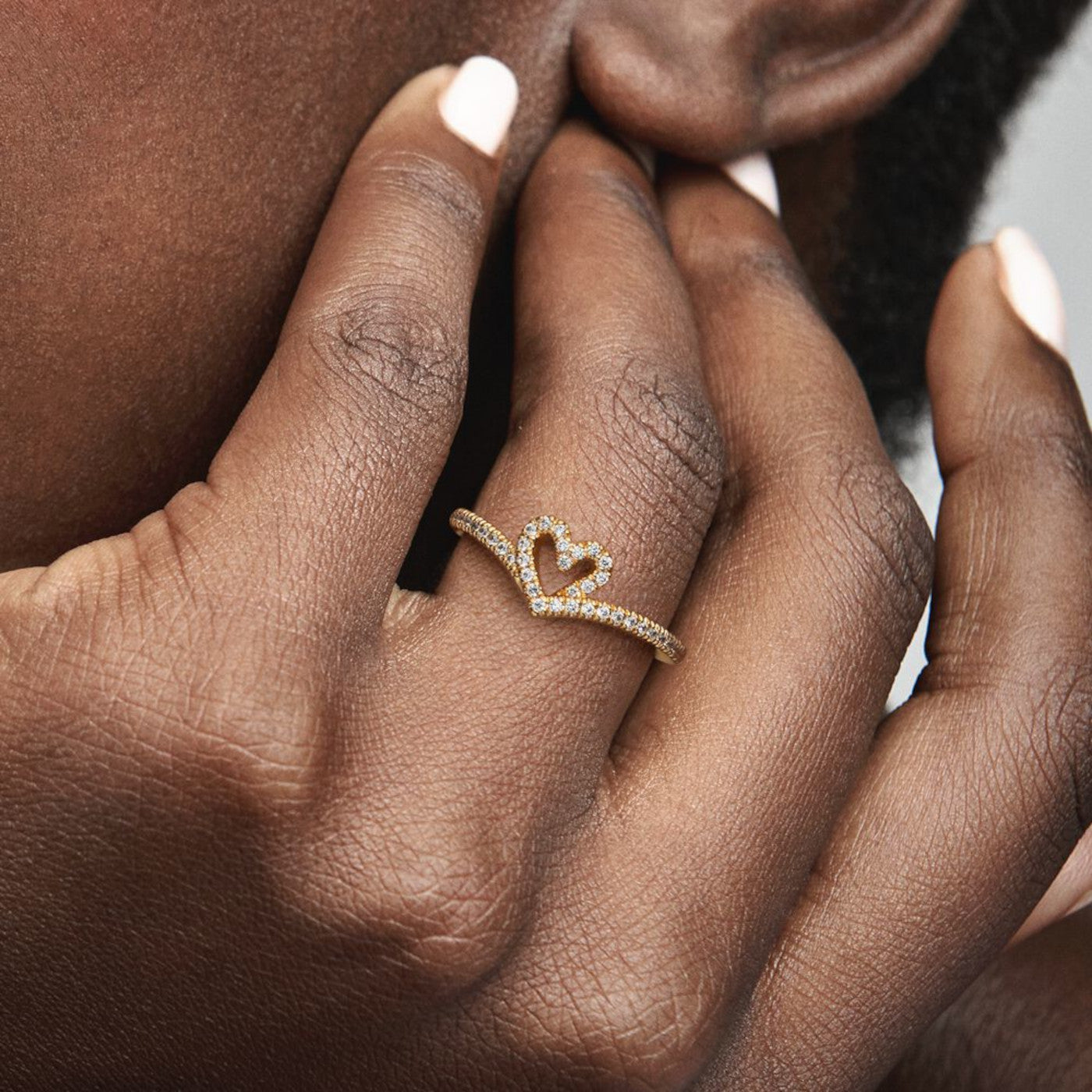 Pandora Timeless Gold-coloured Wishbone Heart 169302C01-54