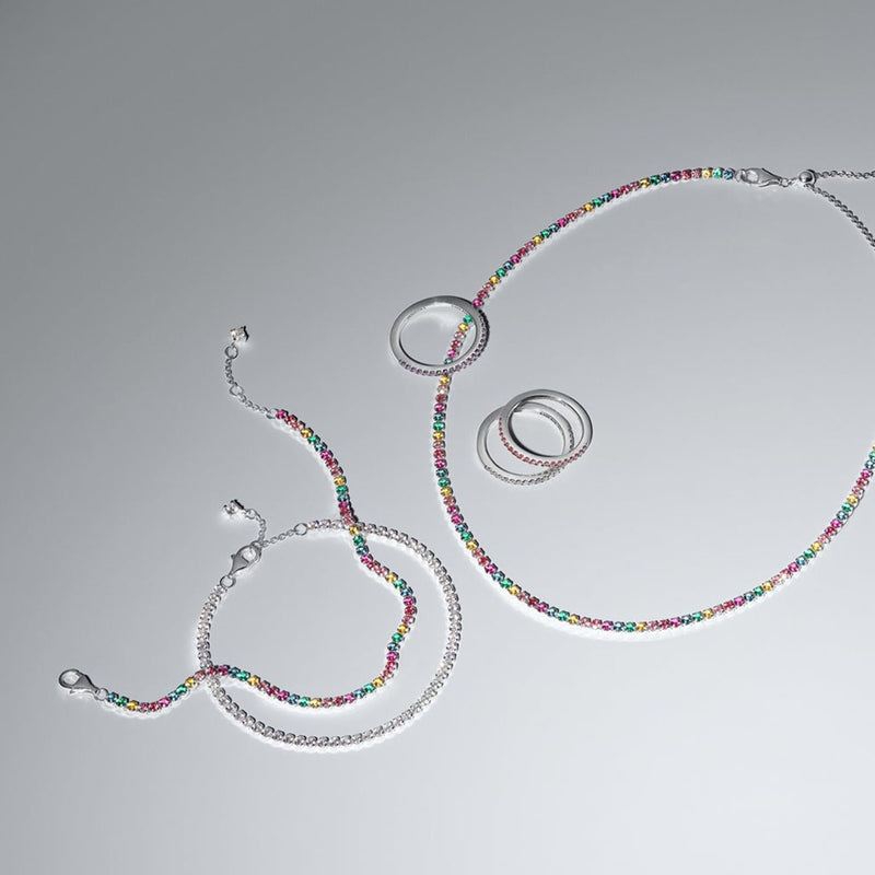 Pandora Timeless Regenbogen Tennis-Halskette 394648C01-40-zoom-