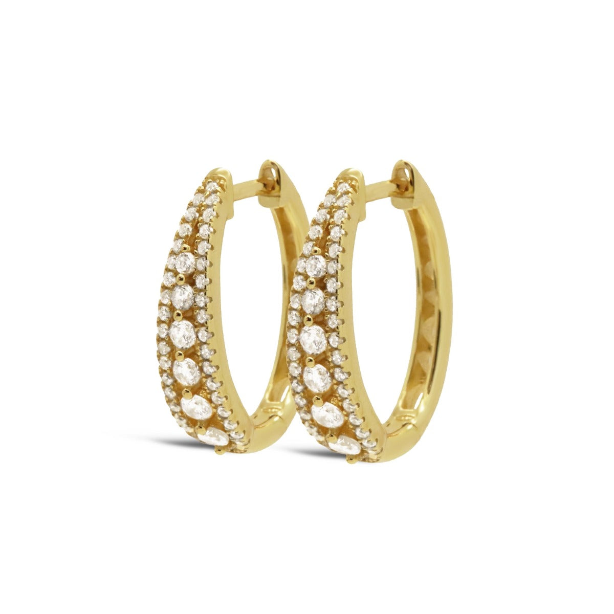 Karma 14 karat gold plated Hoop Earrings H446GP