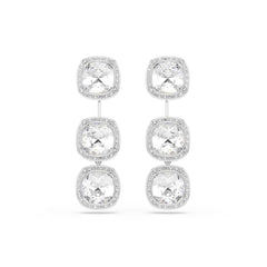Swarovski Una Angelic Cushion Silver-Tone Earrings 5754342