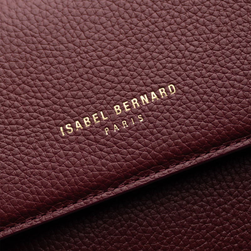 Isabel Bernard Femme Forte Heline Bordeaux Kalbsleder Handtasche IB21121-zoom-