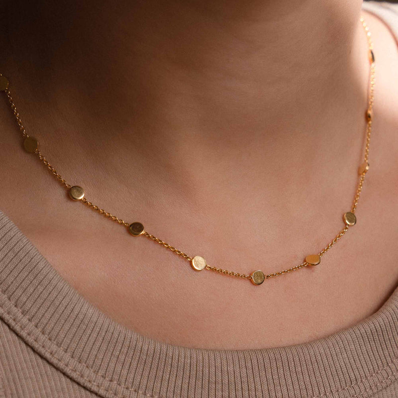 Violet Hamden Luna 925 Sterlingsilber Vergoldetes Choker mit Münzen VH15001-zoom-