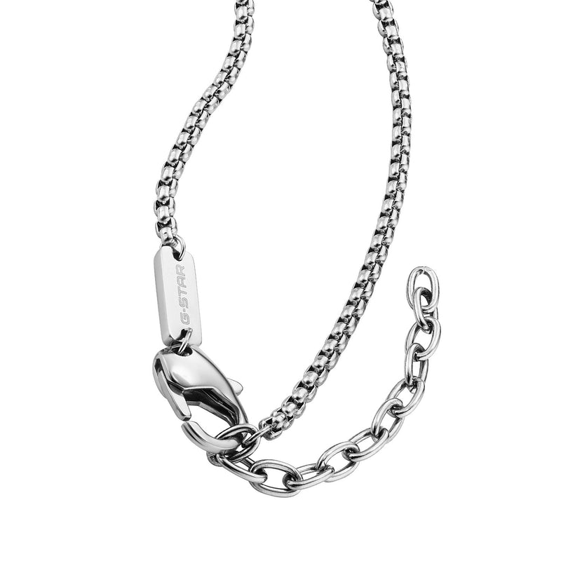 G-STAR ZipPoint Silberne Gliederhalskette GSJ.104.01-zoom-