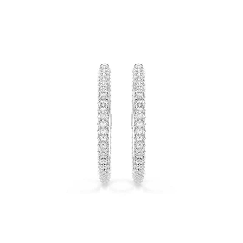 Swarovski Dextera Runde silberfarbene Creolen 5754156-zoom-