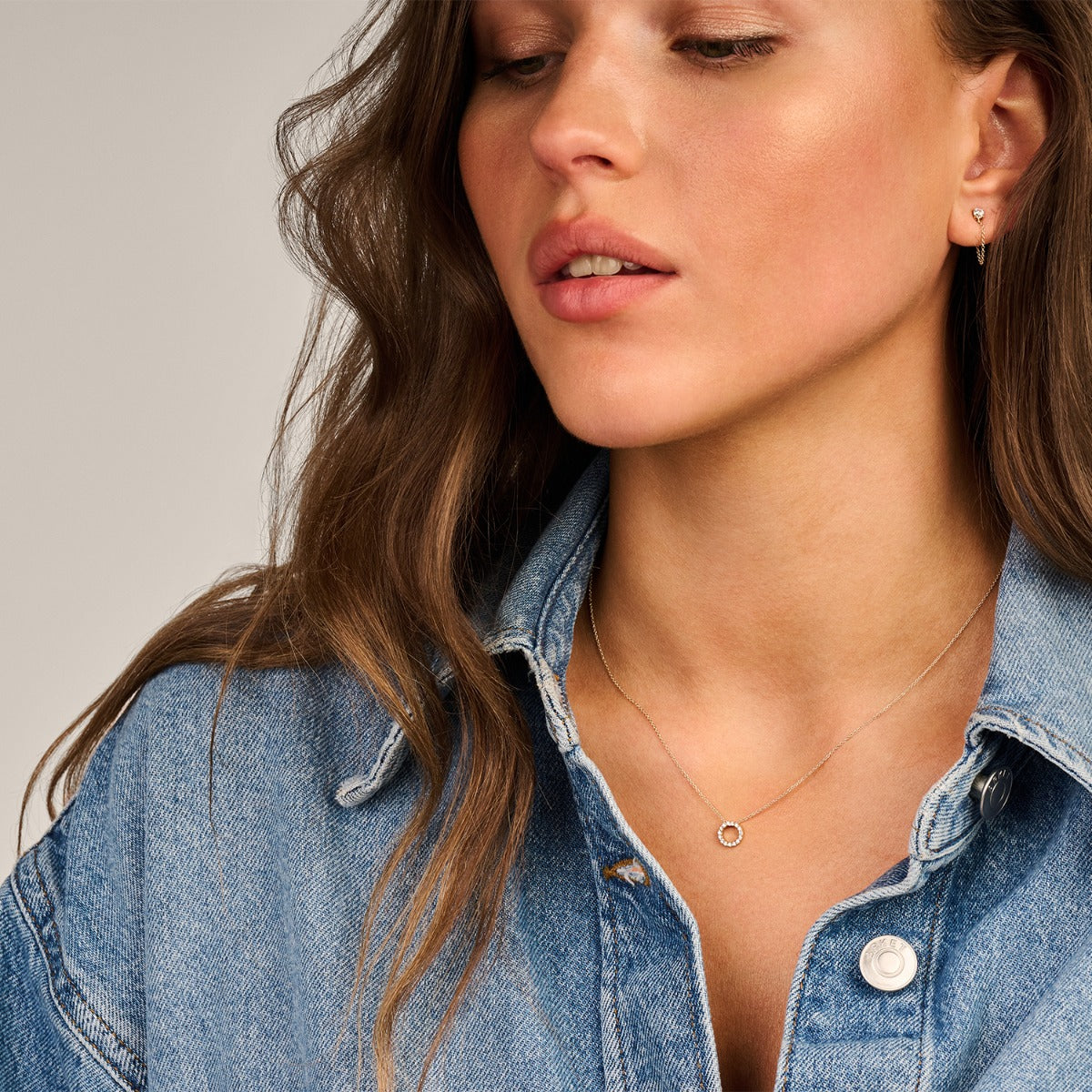 Blush 14 karat gold Ear Stud 7345YZI