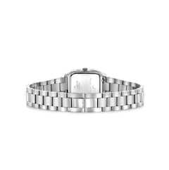Violet Hamden Dawn Base Square Women's Watch Silver Coloured and Taupe VH09036