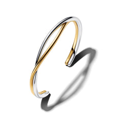 Pandora Essence Gold Plated Entwined Two-Tone Open Bangle 564656C00