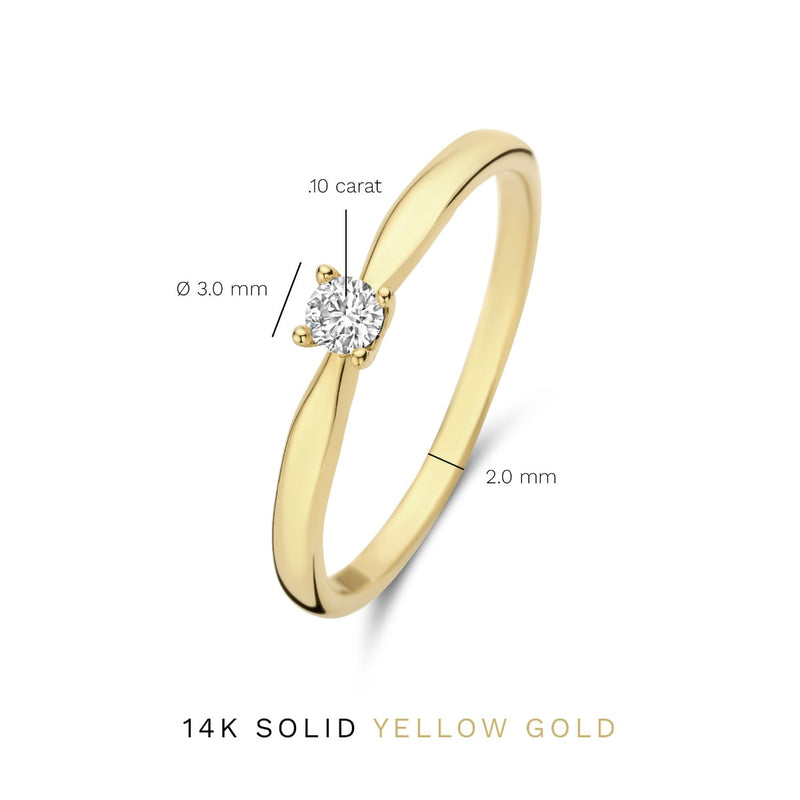 Isabel Bernard De la Paix Christine 14 Karat | Gold Ring | Diamant 0.10 Karat | IBD330003-56-zoom-