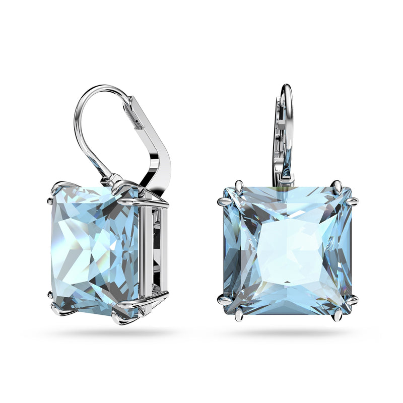 Swarovski Silberfarbene Ohrhänger mit Blaue Kristal 5619472-zoom-