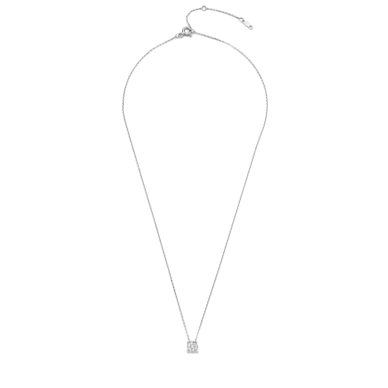 Isabel Bernard De la Paix Hanaé 14 Karat | Weißgold Halskette | Diamant 0.14 Karat | IBD350010-zoom-