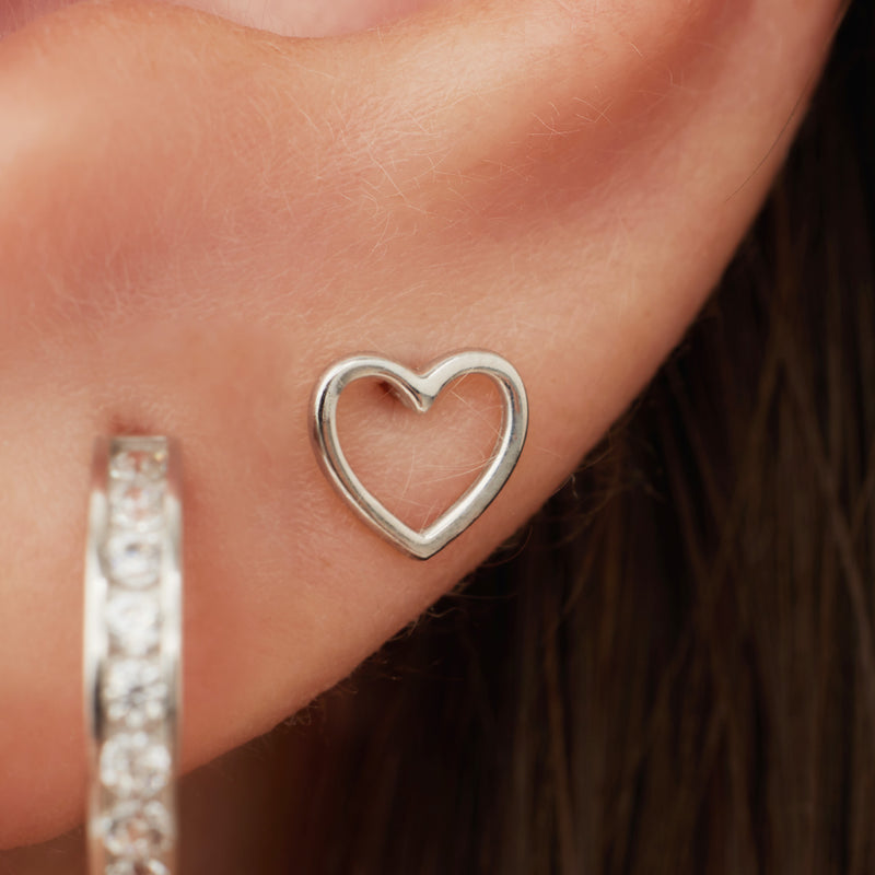 Isabel Bernard Saint Germain Amore 14 Karat | Weißgold Ohrstecker IB360230-zoom-
