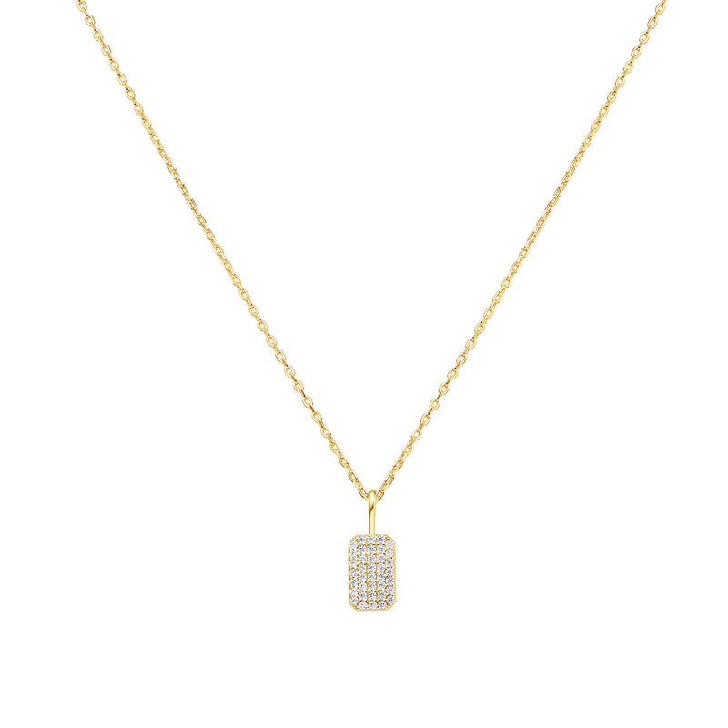 Ania Haie Sunny Sparkler Halskette Mit Goldfarbenem Pave Anhänger AH-N064-01G-zoom-