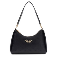 Guess Anise Black Logo Double Zip Shoulder Bag HWPD99-16180-BLO