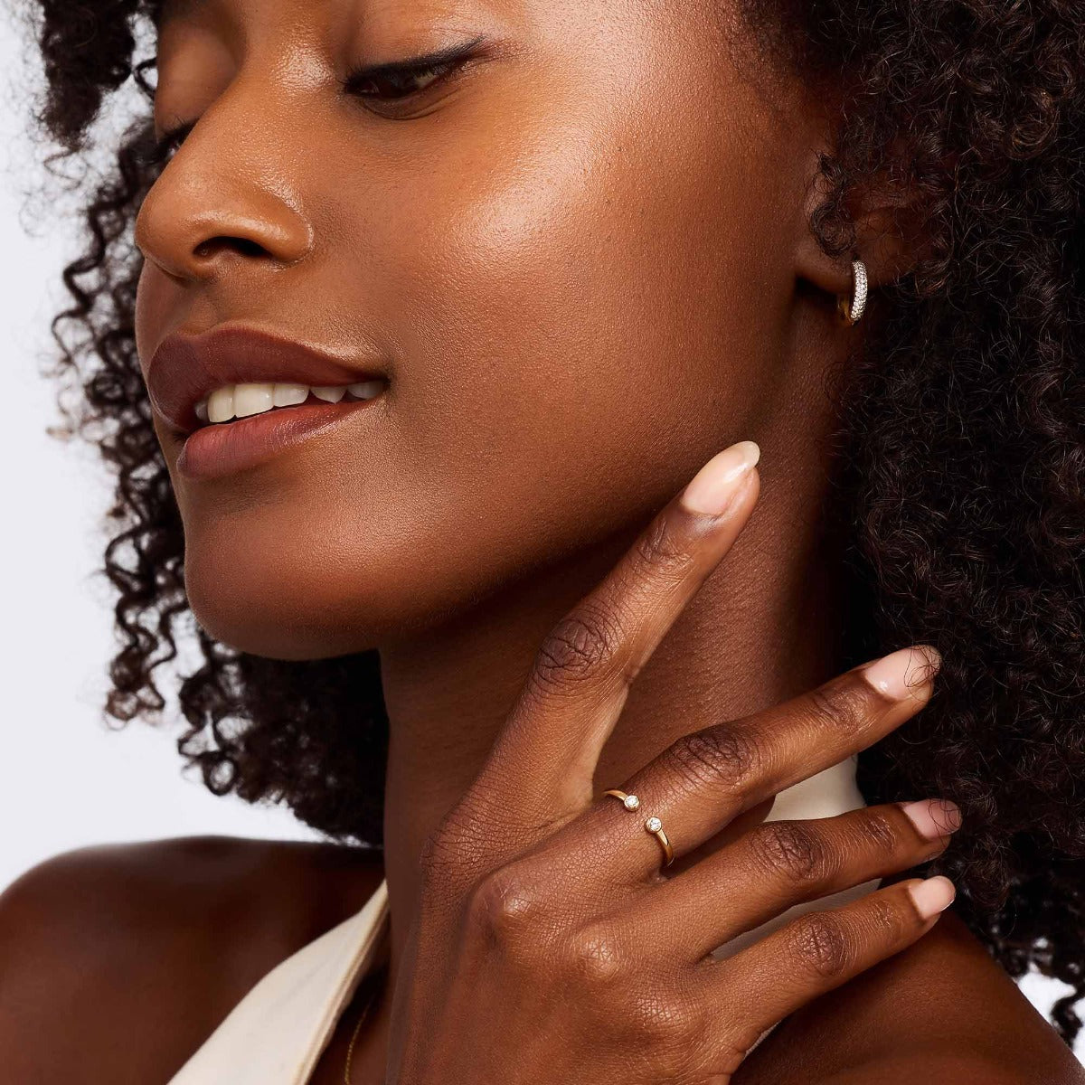 Isabel Bernard De la Paix Flavie 14 Karat Gold Ring With Diamond 0.08 Carat IBD330032-58