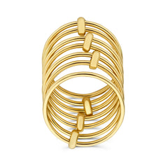 Isabel Bernard Cour d'Honneur Adora 14 karat golden 7-piece multiring ib330104-54