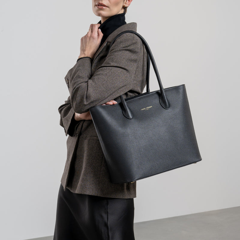 Isabel Bernard Honoré Lysanne Schwarzer Shopper aus Kalbsleder IB25022-zoom-