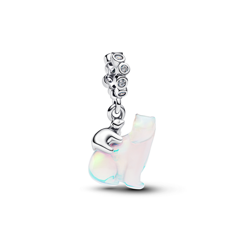 Pandora Moments 925 Sterling Silver Polarbear Mother & Cub Dangle Charm 794243C01-zoom-
