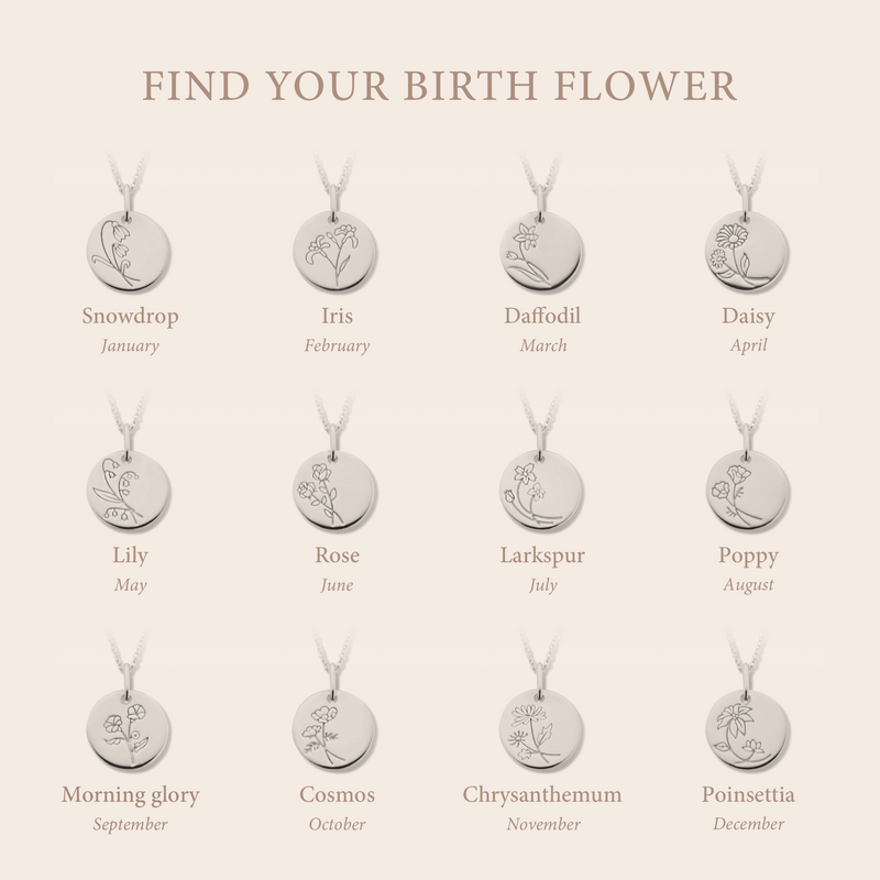 Violet Hamden Venus 925 Sterling Silberne Halskette mit Geburtsblume VH340026-MAY-zoom-