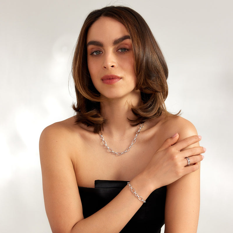 Parte Di Me Bibbiena Poppi Adriane 925 Sterling Silber Link Kette PDM34107-zoom-