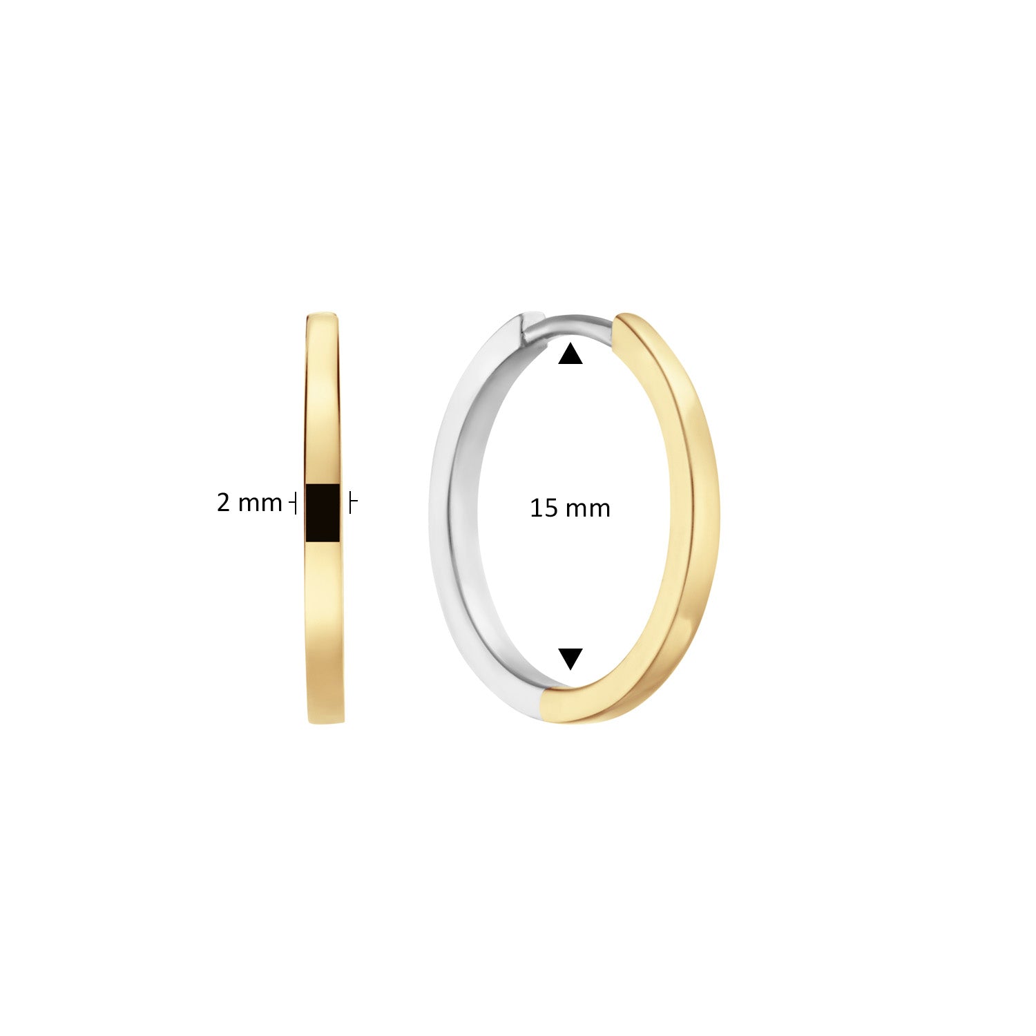 GLOW Premium Hoops 925 Sterling Silver Earrings 2002-107_2510_15