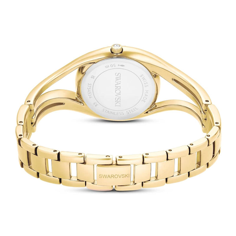 Swarovski Hyperbola Goldfarbene Uhr mit weißem Zifferblatt 5754534-zoom-