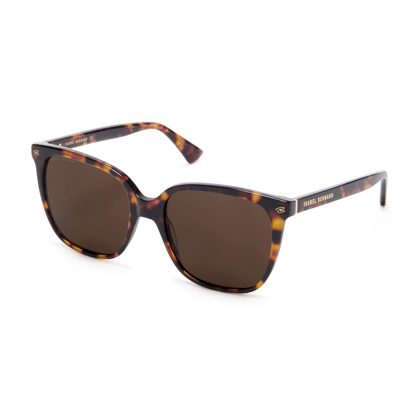 Isabel Bernard La Villette Raison Brown Tortoise Vierkante Sunglasses IB400007-14-14