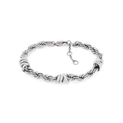 Tommy Hilfiger Edelstahl Silberfarbenes Damen Gliederarmband TJ2781025