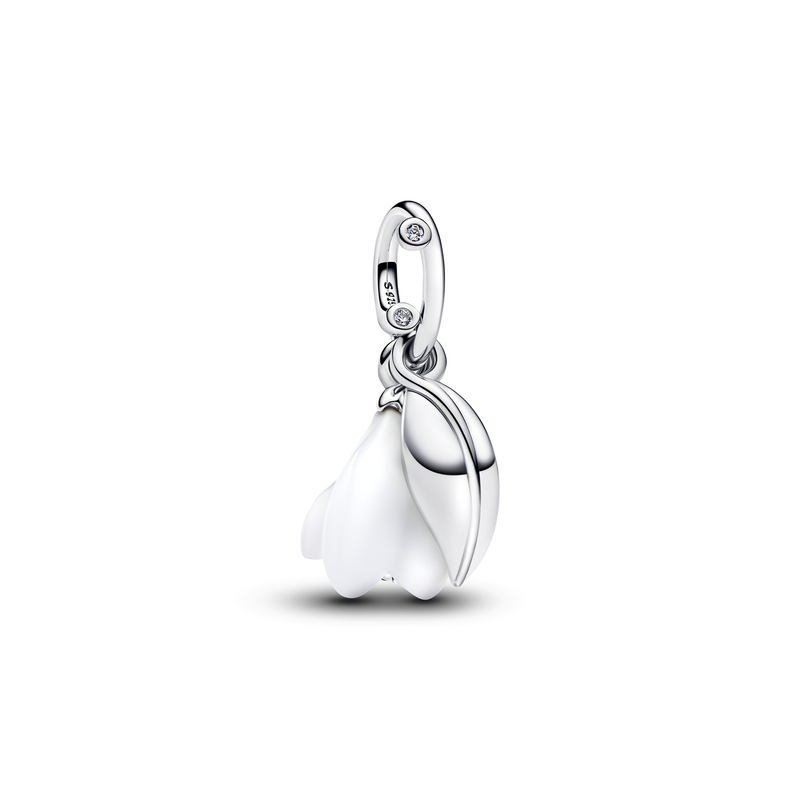 Pandora Moments 925 Sterling Silver Snowdrop Flower Dangle Charm 794239C01-zoom-