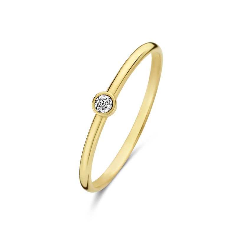 Isabel Bernard De La Paix Inaya 14 Karat | Gold Ring | Diamant 0.01 Karat | IBD330027-60-zoom-
