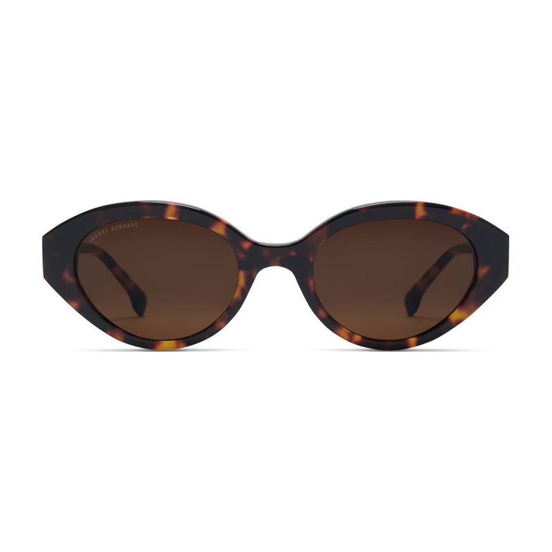 Isabel Bernard La Villette Rosaire Braun Tortoise Oval Sonnenbrille IB400002-14-14-zoom-