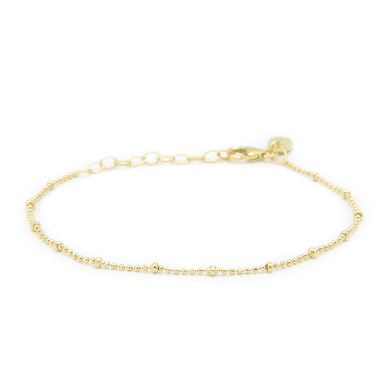 Karma 925 Sterling Silber Goldfarbene Dots Diamonds Armband 94127GP (Länge: 16.50 - 19.00 cm)-zoom-