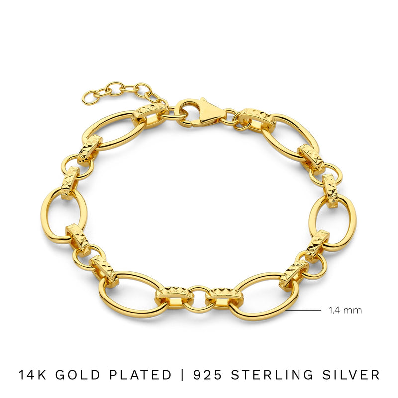 Parte Di Me Bibbiena Poppi Clara 925 Sterling Silber Vergoldete Link Armband PDM32140-zoom-