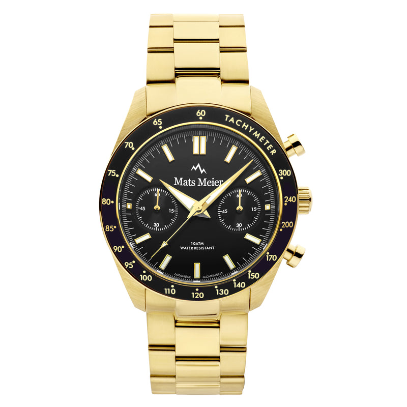 Mats Meier Arosa Racing herren Uhr Gold MM50007-zoom-