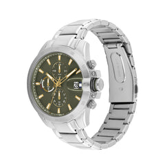 Tommy Hilfiger Jameson Silver and Green Men's Watch TH1792197