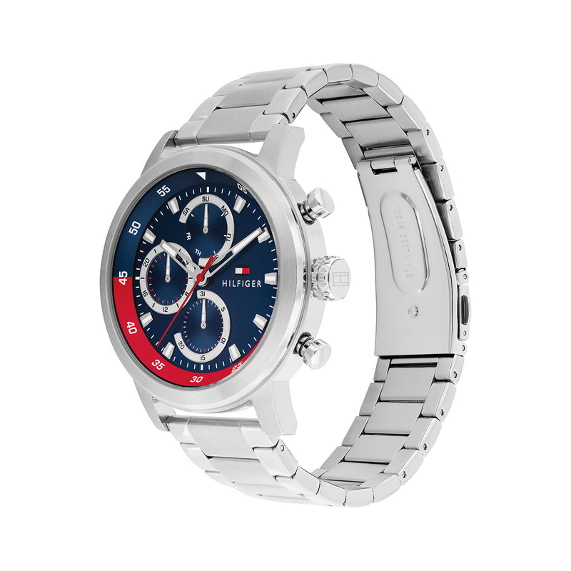 Tommy Hilfiger Rocky Silberne Und Blaue Herrenuhr TH1792179-zoom-